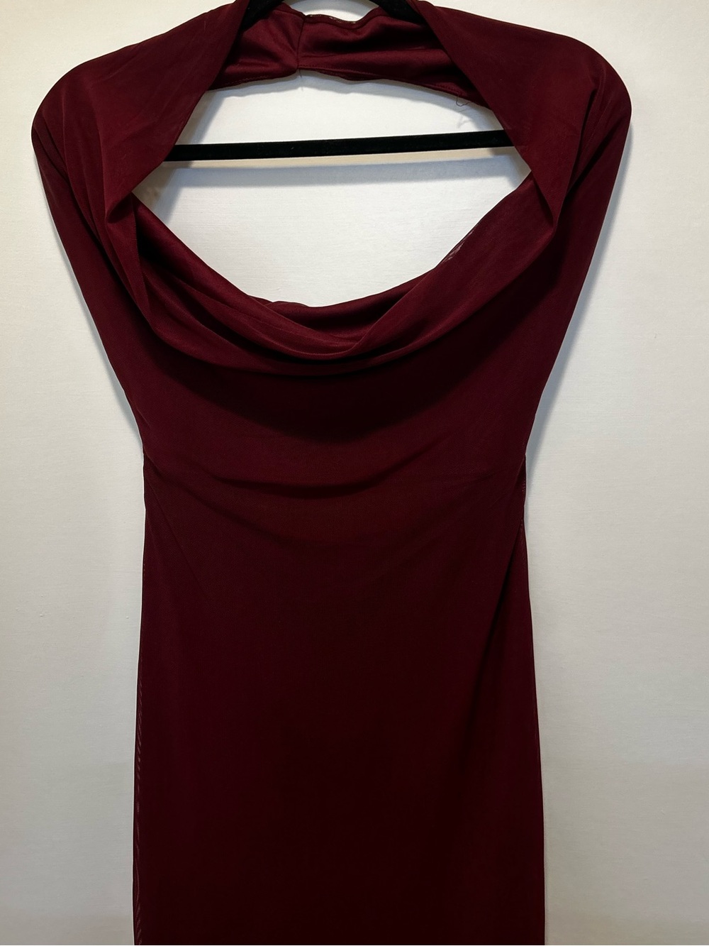 Windsor Halter Back-less Dress in Burgundy
